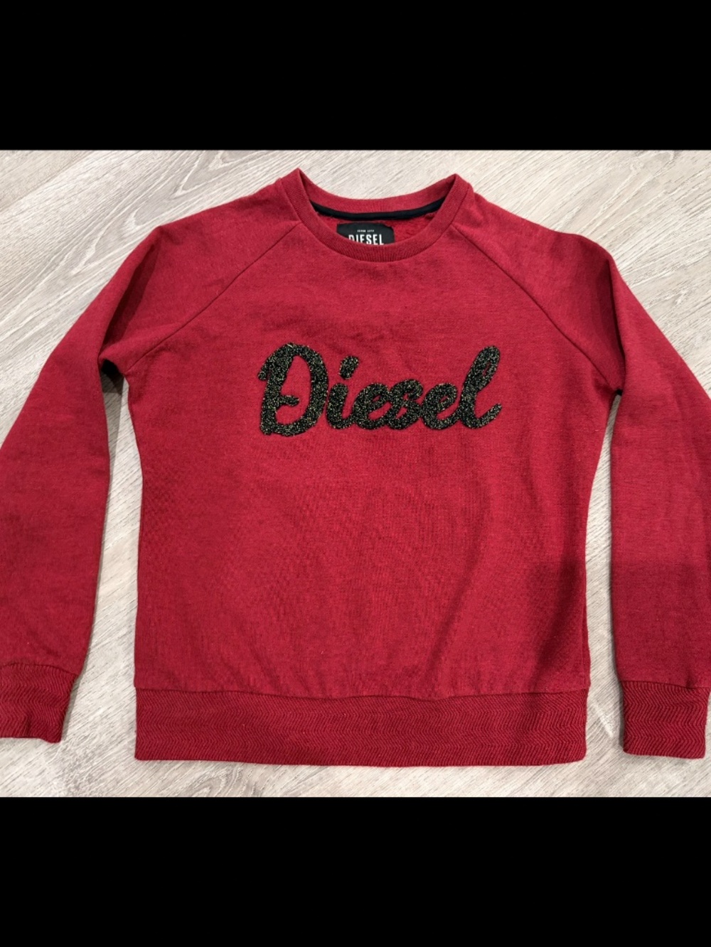 DIESEL CREWNECK BURGANDY WITH LOGO SIZE S